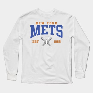 Retro New York Baseball Long Sleeve T-Shirt